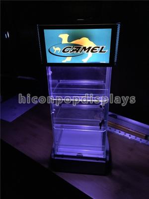 China Led Lighting Commercial Tobacco Cigarette Display Showcase For Merchandising for sale