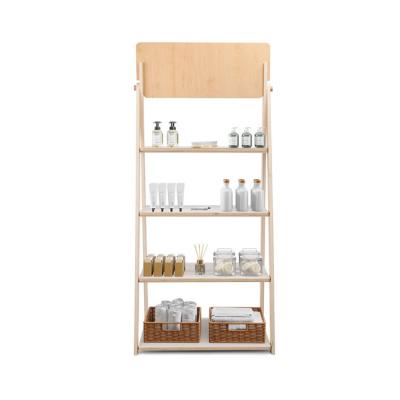 Κίνα Eco Friendly 4-Tier Cosmetic Display Stand Retail Store Display Shelf προς πώληση