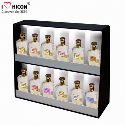 China Lighting Makeup Display Stands Acrylic , Perfume Cosmetic Display Units Countertop for sale