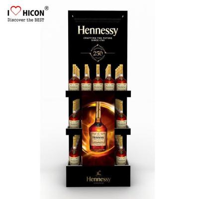 China Custom Design Wine Store 3-Layer Floor Advertising Display Hardware for sale