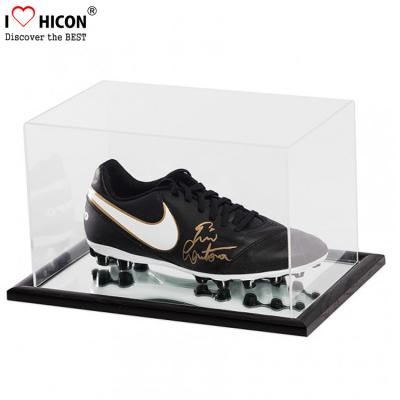 중국 Dustproof Custom Clear Acrylic Football Sneaker Shoes Display Case 판매용