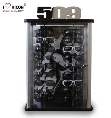 China Retail Shop Sunglasses Display Case Countertop Acrylic Glasses Display With Lock / Key for sale