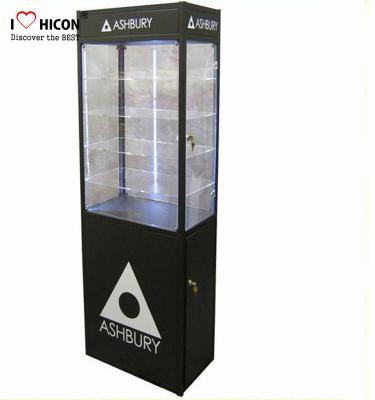 China Black Metal Sunglasses Display Case With Led Lighting , Sunglass Display Rack for sale