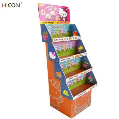 Chine Les beaux jouets faits sur commande de carte du carton 4-Tier le présentoir à vendre