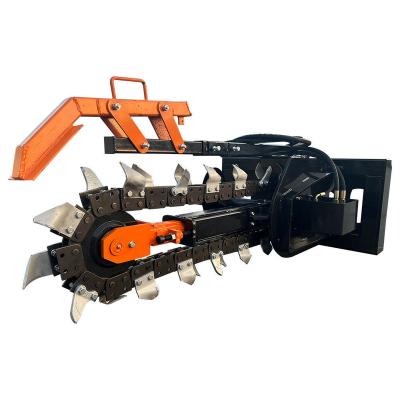 China Farms Chain Saw Ditching Trenching Machine Farm Trencher for Skid Steer/Excavator/Tractor for sale