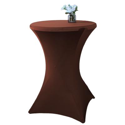 China 60 Inch Round Disposable Stretch Spandex Table Cloth Table Cover Dining Table Cover Set Table Clothes for sale