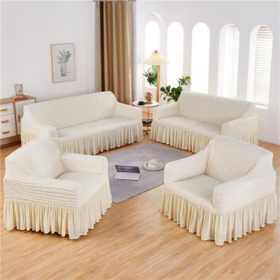 China American Style Loveseat Slipcovers Sofa Couch Cover Universal High Easy Fit Stretchable Durable Protector 1 Piece Skirt for sale