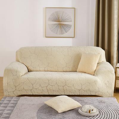 China Factory Wholesale Elastic Breathable Universal Rice Comfort Yellow Fleece Sofa Pillow Cover for sale