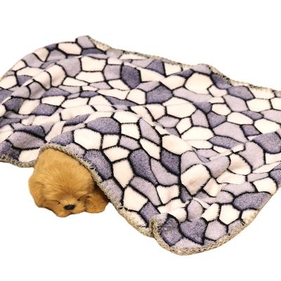 China Soft Bed Mat For Puppy Dog Cat Sofa Cushion Home Rug Keep Warm Travel Flannel Pet Fleece Protector Pet Blanket for sale