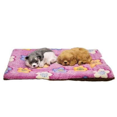 China Cat Litter Puppy Sleep Mat Mattress Cushion Winter Dog Travel Bed Fleece Warm Soft Pet Blanket Lovely for Small and Large Dogs for sale