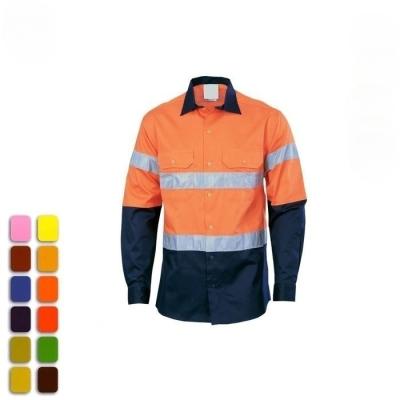 China Custom Logo Reflective T Shirt Workwear Cotton Hi Vis Polo Shirts for sale