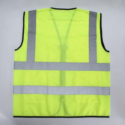 China Breathable Polyester Multi Pocket Zipper Reflective Safety Vest For Workplace for sale