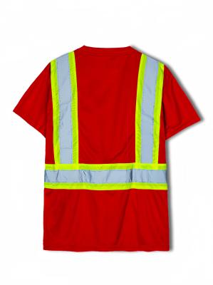 China Luminous Safety T-shirts- lightweight moisture wicking breathable 100% Polyester for sale