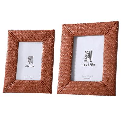 China Wholesale Luxury Leather Picture Frame Picture Frame Wedding Decoration For Home Decor for sale