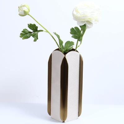 China High End Ready To Ship Custom Modern Decorative Vase Nordic Style Minimalist Decorative Vases Leather Vase For Decor for sale