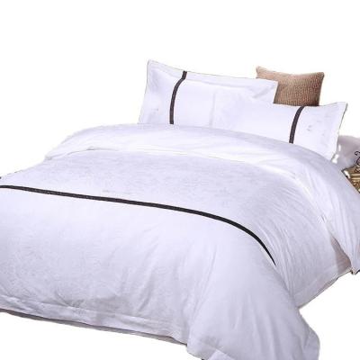 China Viable Custom Brand Logo Luxury 1800 Series 1800 Series Hotel Bed Linen Sheet Duvet Cover 100% Cotton Bedding Set Five Star for sale