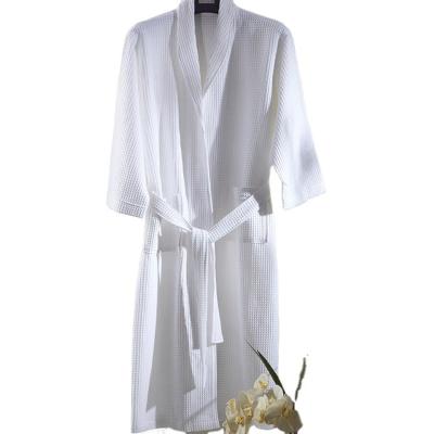 China Wholesale Sustainable White 100% Cotton Terry Hotel Bathrobe For Luxury Spa Hotel Robe for sale