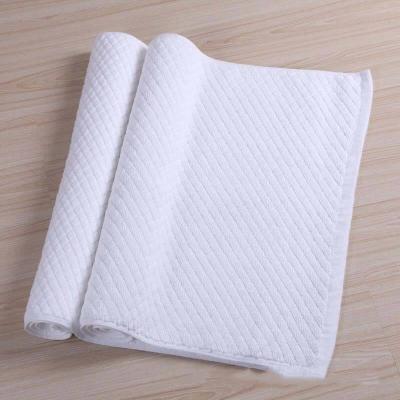 China 100% Water-absorbent Five Star Hotel Bathroom Jacquard Child Safe Cotton 32s Mat Towel for sale