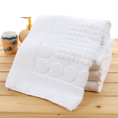 China Child Safe Fashion Hotel Easy Dry High Quality Towels Set White Cotton Hotel Bath Floor Towel for sale