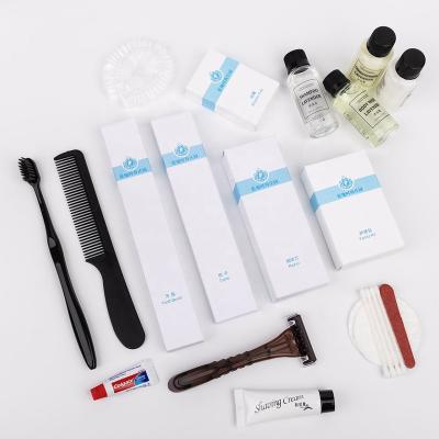 China Exquisite Disposable Hotel Amenities Wholesale Custom Hotel Toiletries Set Luxury Hotel Disposable Toiletries Set for sale