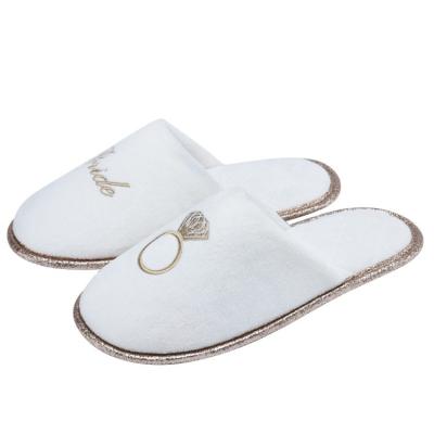 China Wholesale Logo Luxury Coral Velor Hotel Disposable Custom Slipper Hotel Slipper for sale