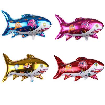 China Party Occasion Ocean Shark Shape Balloon Children's Toy Birthday Party Decoration Aluminum Foil Helium Balloon for sale