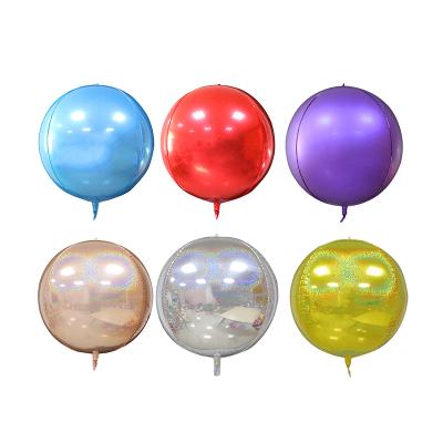 China Promotional toy large 32 inch laser 4D round balloons wholesale for kids birthday party wedding decorationBalloons for sale