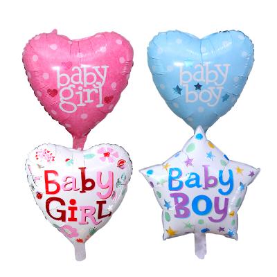 China WholesaleBalloons Promotional Cheer Balloon Foil Toy Baby Boy and Baby Heart Party Balloons Helium Star Shaped Cheer Balloon for sale