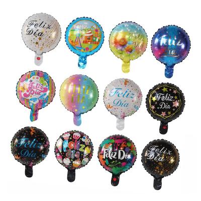 China 10 Inch Mini Spanish Birthday Balloons Happy Day Self-Sealing Foil Balloons Feliz Dia Globos For Birthday Party Gift Toy $30 For 1 Set CN; ZHE for sale