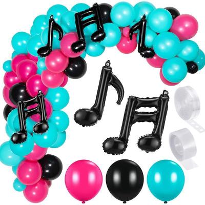 China Party decoration music themed party decorated with musical notes and foil foil balloons set for sale