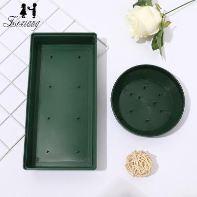 China Gift Flower Arrangement Needle Tray Plastic Base Square Round Flower Clay Needle Tray Packaging Tray for sale