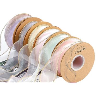 China Luster Zexwrap Organza Ribbon Gift Wrap Handwork Ribbon Floral Bow for Wedding Birthday Decorations for sale