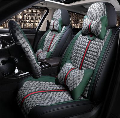 China 2022New fashion design luxury business car leather seat covers fit for universal car seats cushion 7 buyers for sale