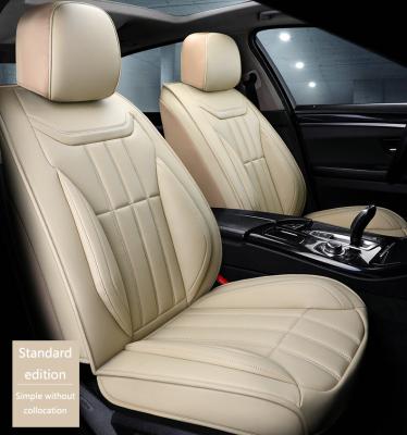 China Sports PU Leather Car Seat Covers Set Cushions Waterproof And Non-slip Universal For All Seasons for sale