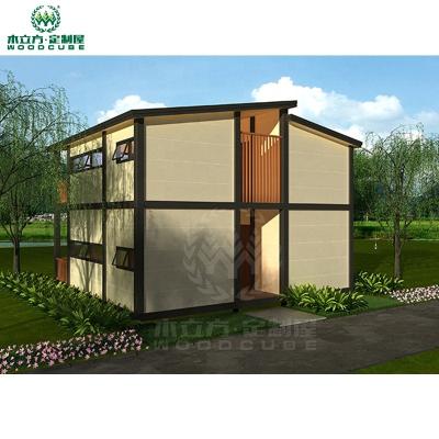 China Prefab Home 2 Storey Wall And Floor System Self Heating Steel Structure Prefab House for sale