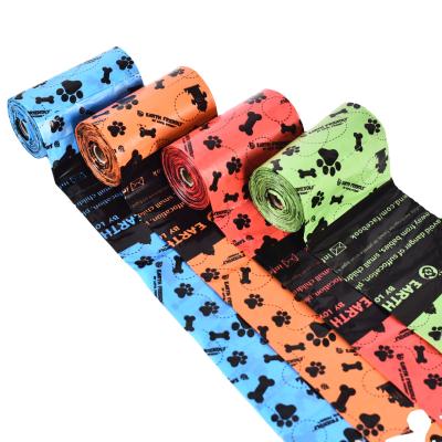 China Pet Waste Bag Dog Toilet Viable Disposable Biodegradable 1.5 Continuous Roll Silk Printed Dog Cat Poop Bag for sale