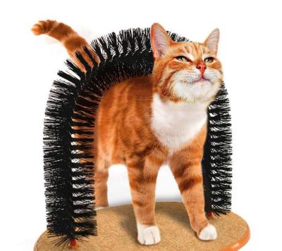 China Cat Brush Rubbing Device Arch Stocked Thick Brush Cat Scratching Pet Products for sale