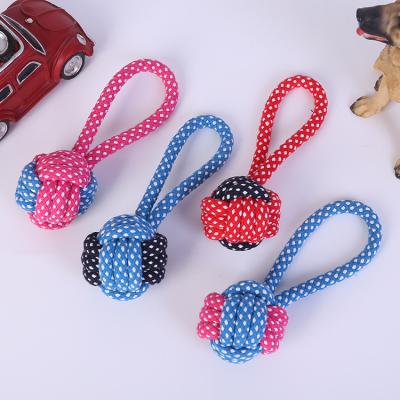 China 2021 New Viable Color Puppy Toy Style Two Chew Ball Dog Teeth Clean Teeth Resistant Clean OEM Spotted Pattern New Bite for sale