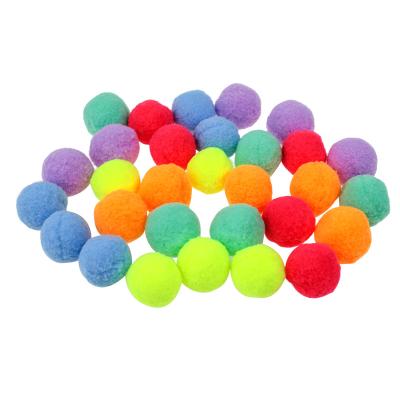 China Viable Ball Cat Toy Colorful Candy Color Plush Teeth Cleaning Molar Ball Cat Interactive Pet Toy Funny for sale