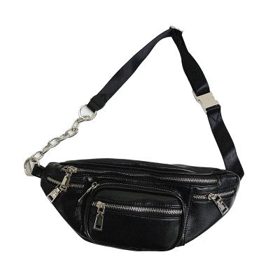 China Fashion PU Chest Bag Women Waterproof Fanny Pack Waist Bag Single Sling Cross - Body For Female for sale