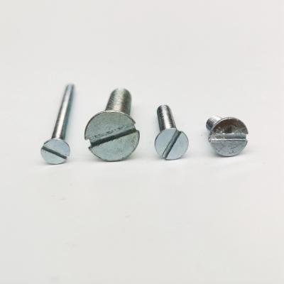 China Hot Selling Cheap Carbon Steel Good Quality M9 Countersunk Zinc Plating Self Slotted Screws for sale