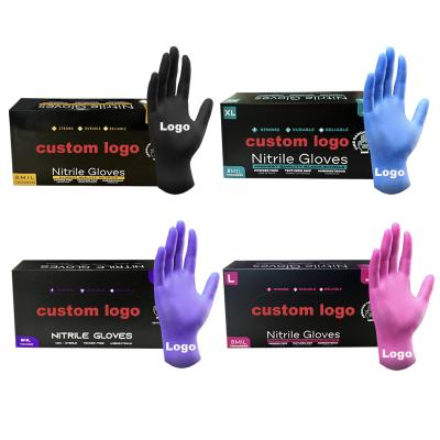 China High Quality Beauty Salon Manufacturers Nitrile Tattoo Beauty Make Up Powder Free Black Purple Blue Gloves for sale