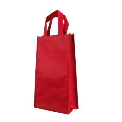 China Non-woven Simple Tote Bag Red Wine Bottles Gift Bag Portable Double Four Bag Gift Bag for sale