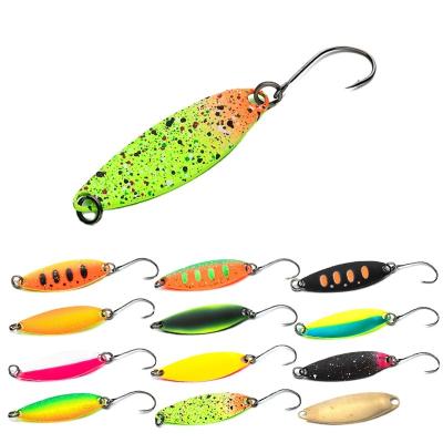 China Cooper LTHTUG Pesca Copper Spoon Bait 2g 33mm Metal Fishing Lure With Single Hook Hard Bait Lures Spinner For Trout Perch Chub Salmon for sale