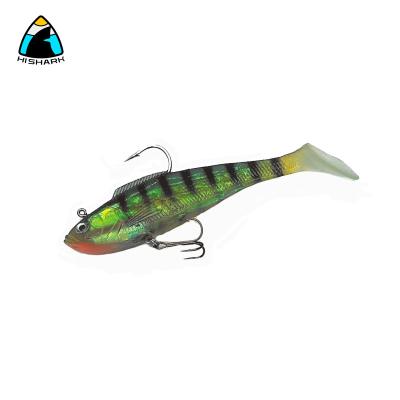 China Silicone T tail fishing weighted rubber soft plastic gummifisch pig shad isca rap lures 3in 4in 5in fishing lure soft shad baits for sale