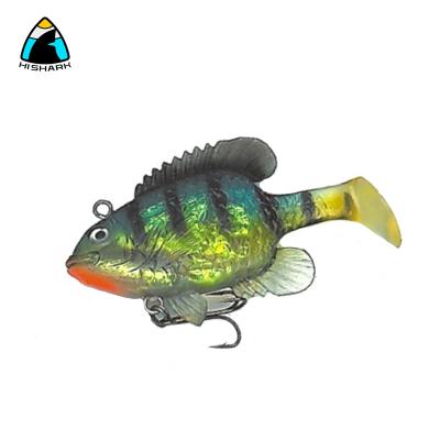 China Silicone Factory OEM lifelike 3D eyes vivid natural fish shape soft fishing lures with inner lead for sale