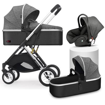 China 3 In 1 Baby Stroller Fashion Stroller Luxury Baby 3 In 1 Pram With Adjustable Canopy for sale