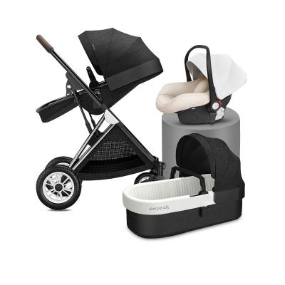 China 3 in 1 Baby Stroller New Design Baby Carriage High Landscape Foldable Baby Stroller 3 in 1 for sale