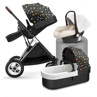 China 3 in 1 Baby Stroller New Design Multifunctional 3 in 1 Baby Pram, European Luxury 3 in 1 Baby Stroller for sale