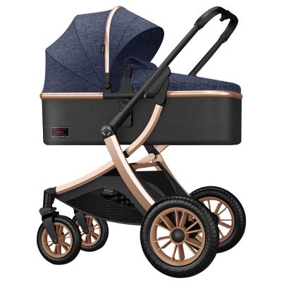 China Cheap Aluminum Alloy High View Stroller Landscape Baby Stroller 3in 1 High Landscape Luxurious Stroller for sale